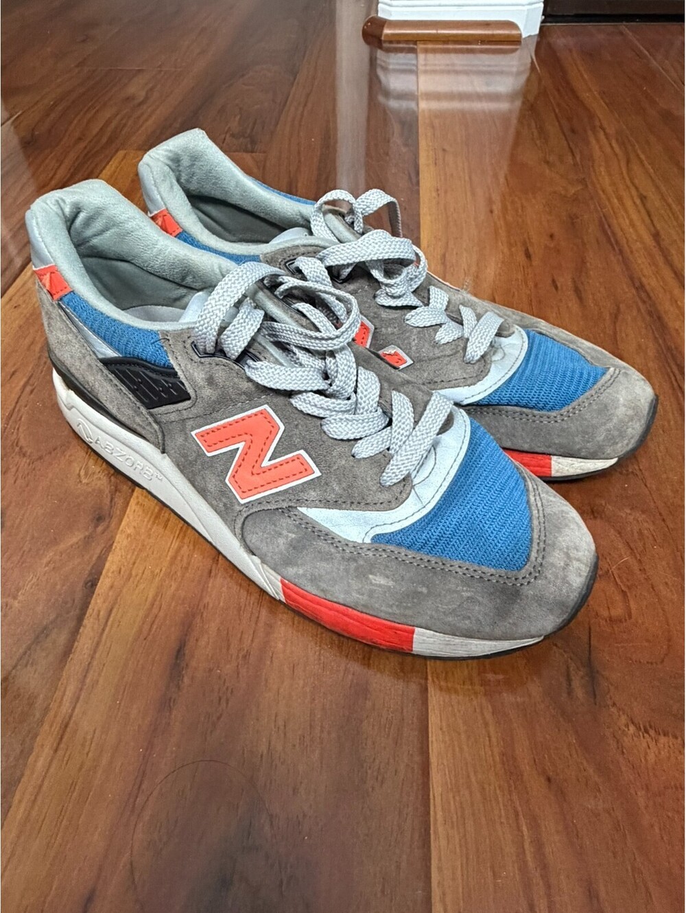 New Balance 998 J Crew M998JC3 Men's Size 8 D Blue/Orange/Grey Made In USA